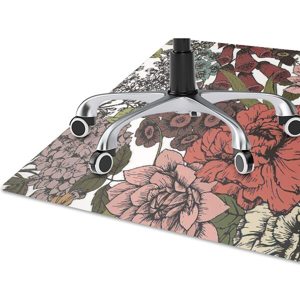 Alfombra para silla de escritorio Flores de otoño