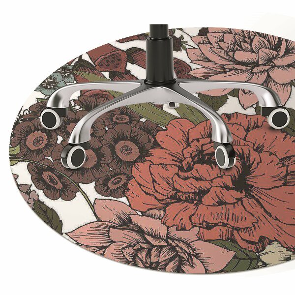 Alfombra para silla de escritorio Flores de otoño