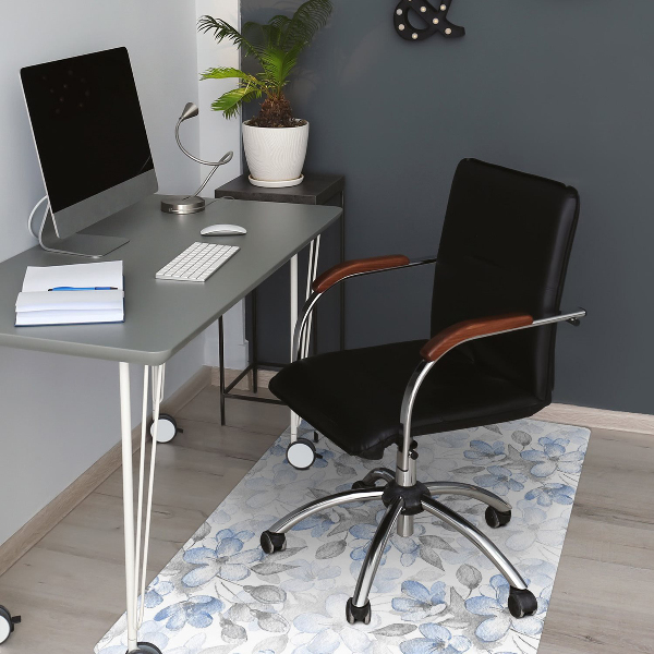 Alfombra para silla de escritorio Flores