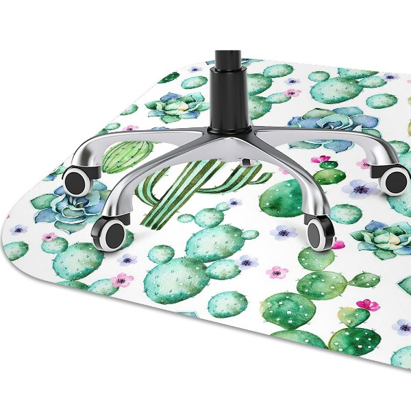 Alfombra para silla de escritorio Cactus