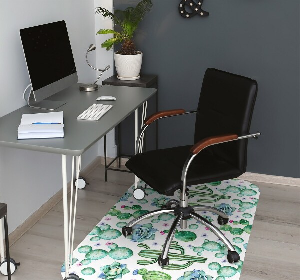 Alfombra para silla de escritorio Cactus