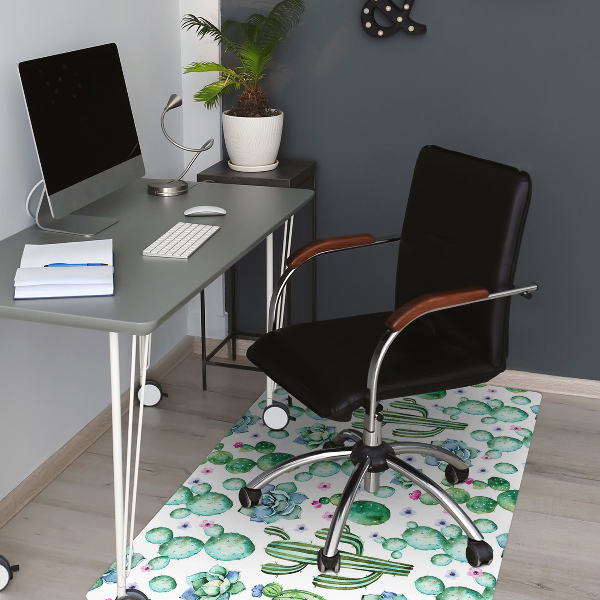 Alfombra para silla de escritorio Cactus