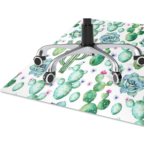 Alfombra para silla de escritorio Cactus