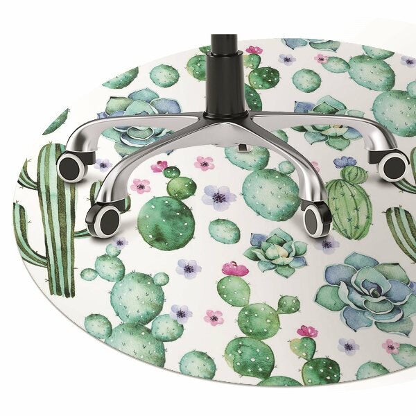 Alfombra para silla de escritorio Cactus