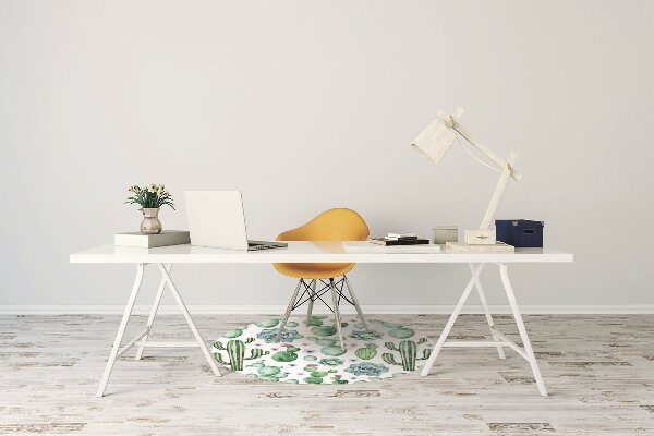 Alfombra para silla de escritorio Cactus