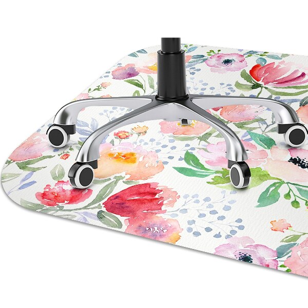Alfombra silla escritorio Flores de pasteles