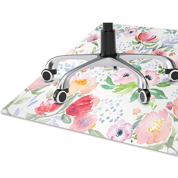 Alfombra silla escritorio Flores de pasteles