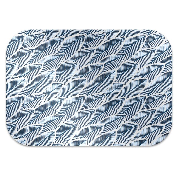 Alfombra silla ordenador Hojas azules