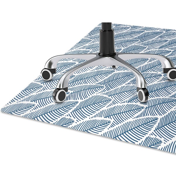 Alfombra silla ordenador Hojas azules