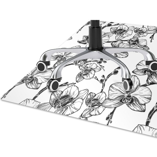 Alfombra silla ordenador Orquídeas