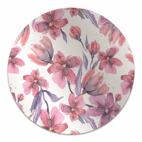Alfombra silla ordenador Flores pastel