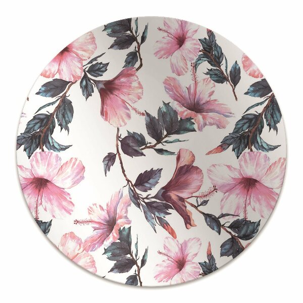 Alfombra silla ordenador Flores hibiscus