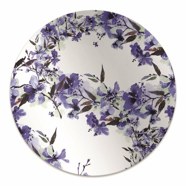 Alfombra silla ordenador Flores azules