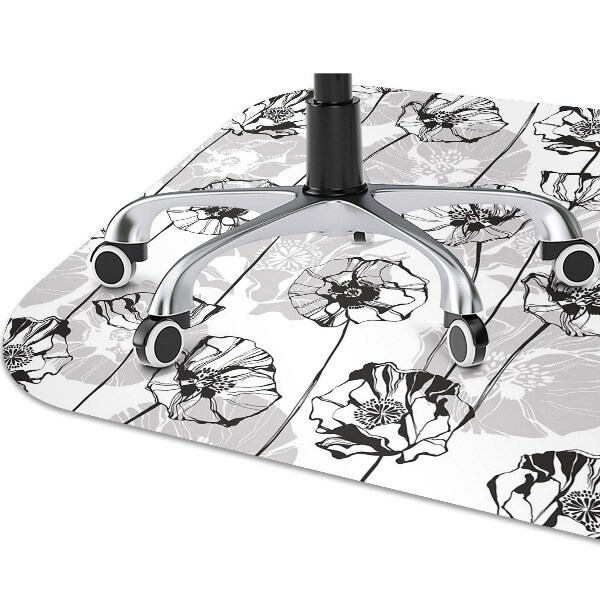 Alfombra silla ordenador Flores glamorosas