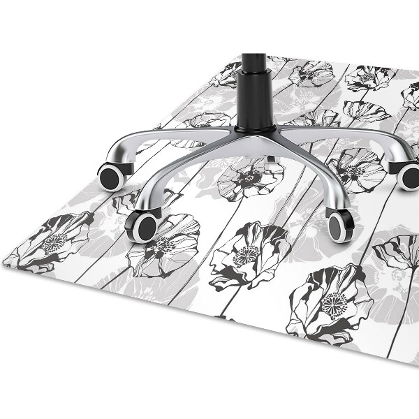 Alfombra silla ordenador Flores glamorosas