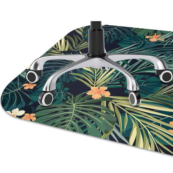 Alfombra silla ordenador Flores y hojas