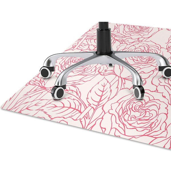 Alfombra silla ordenador Rosas garabateando