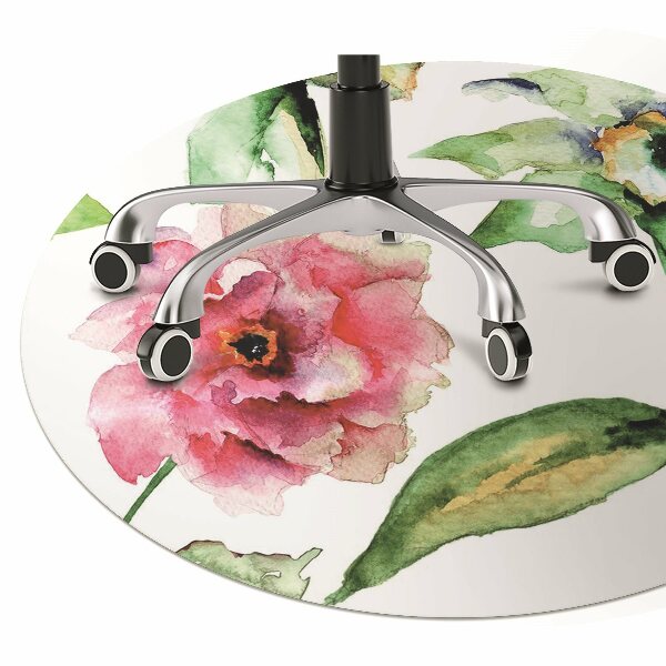 Alfombra para silla de escritorio Flores de primavera