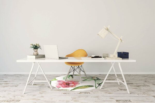 Alfombra para silla de escritorio Flores de primavera