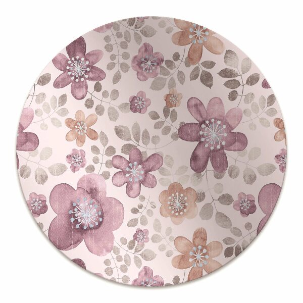 Alfombra para silla de escritorio Flores rosadas