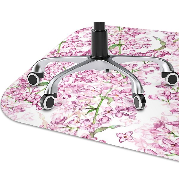 Alfombra para silla de escritorio Flores lilas