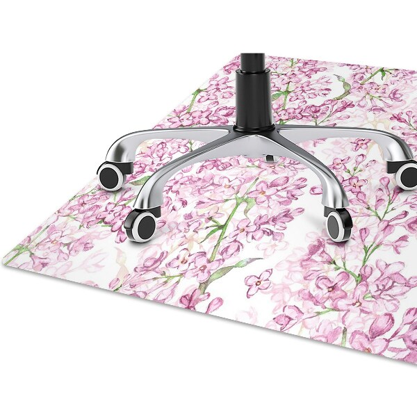 Alfombra para silla de escritorio Flores lilas