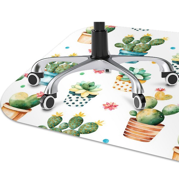 Alfombra para silla de escritorio Cactus pintado