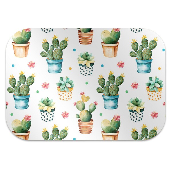 Alfombra para silla de escritorio Cactus pintado
