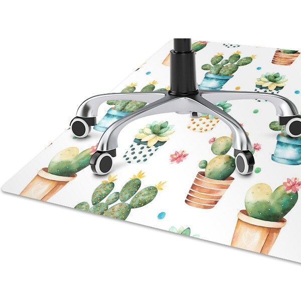 Alfombra para silla de escritorio Cactus pintado