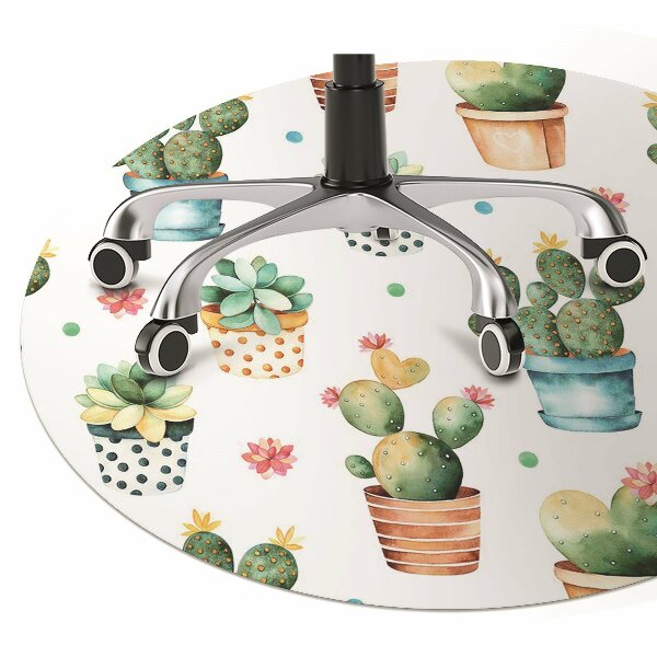 Alfombra para silla de escritorio Cactus pintado