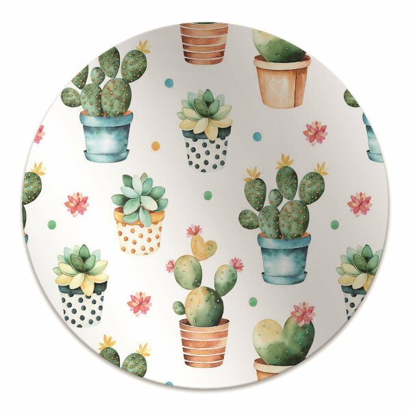 Alfombra para silla de escritorio Cactus pintado