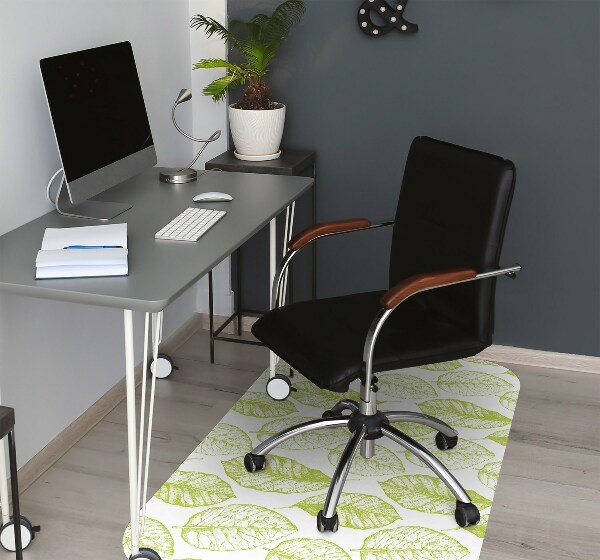 Alfombra para silla de escritorio Hojas verdes