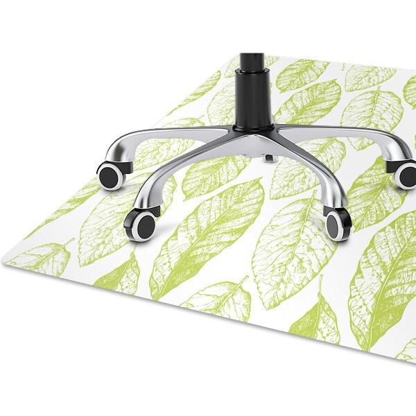 Alfombra para silla de escritorio Hojas verdes