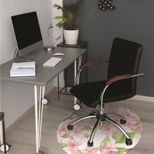 Alfombra para silla de escritorio Flores de cerezo