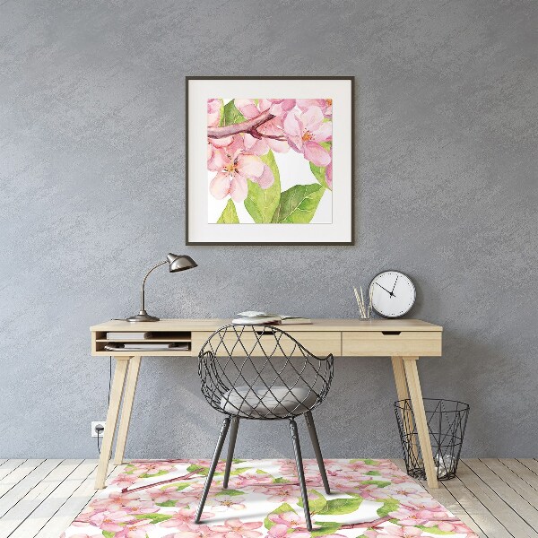 Alfombra para silla de escritorio Flores de cerezo