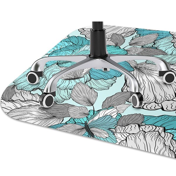 Alfombrilla para silla de escritorio Flores de garfillas