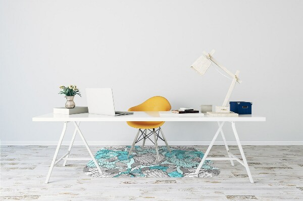 Alfombrilla para silla de escritorio Flores de garfillas