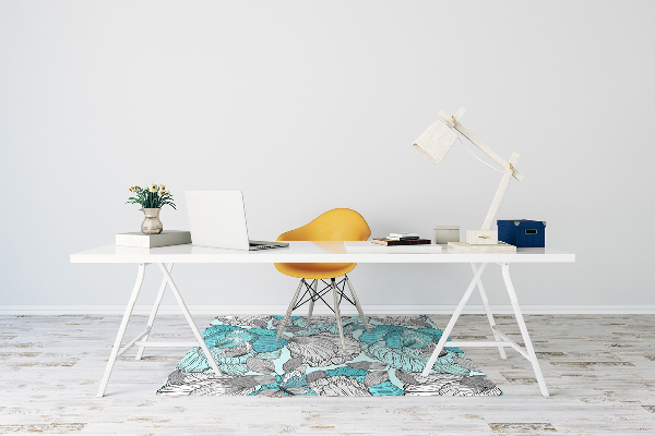 Alfombrilla para silla de escritorio Flores de garfillas