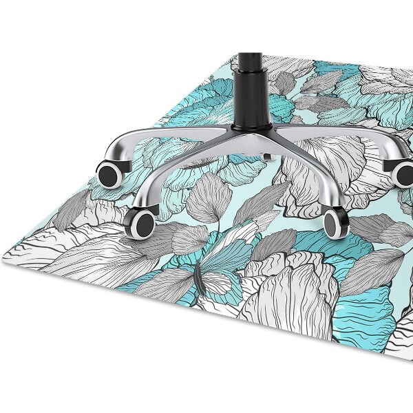 Alfombrilla para silla de escritorio Flores de garfillas