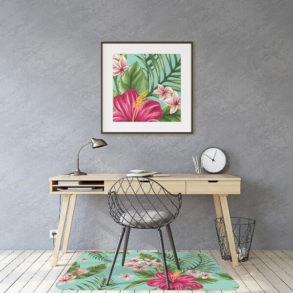 Alfombra silla escritorio Flores
