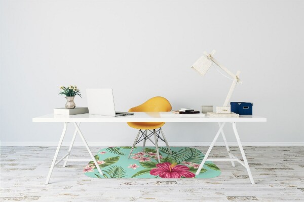 Alfombra silla escritorio Flores