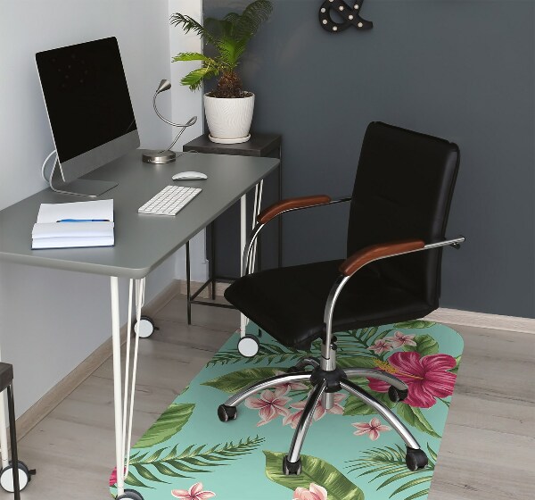Alfombra silla escritorio Flores