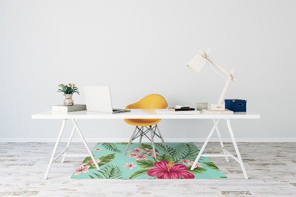 Alfombra silla escritorio Flores