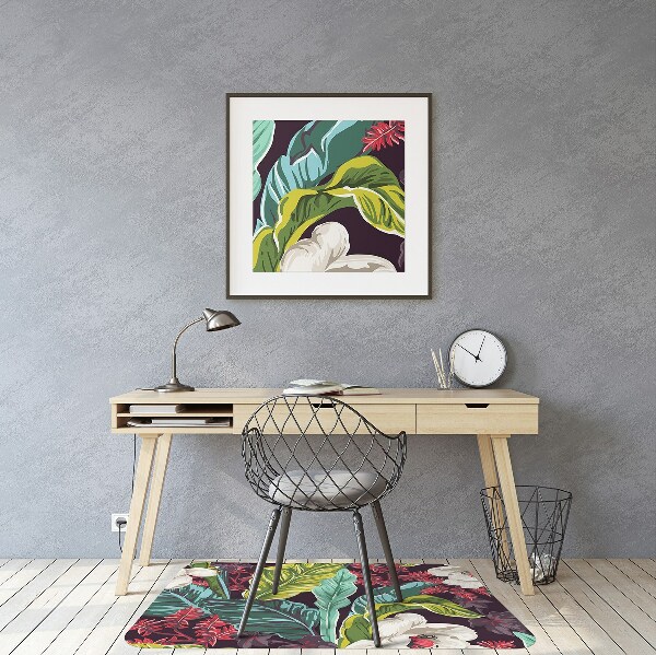 Alfombra silla ordenador Floral
