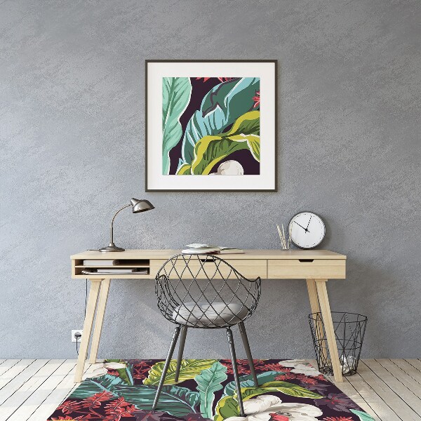 Alfombra silla ordenador Floral