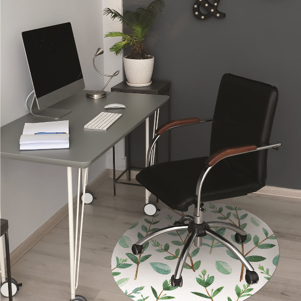 Alfombra silla ordenador Ramas verdes