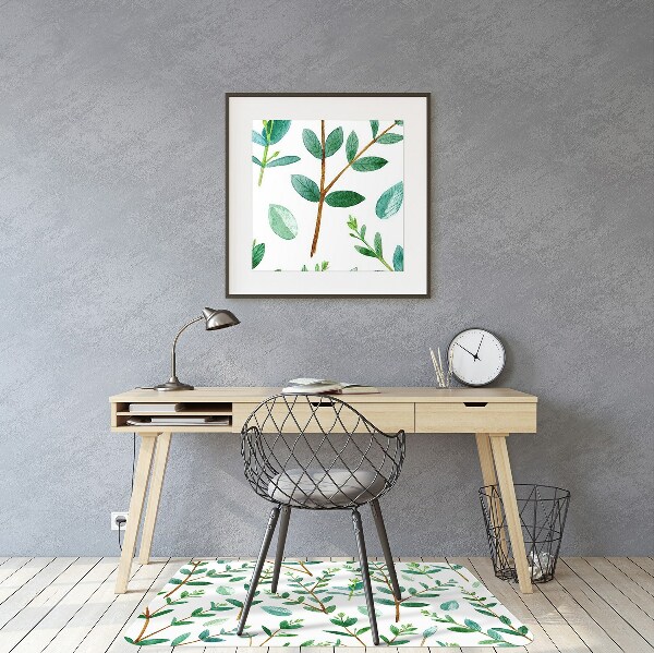 Alfombra silla ordenador Ramas verdes