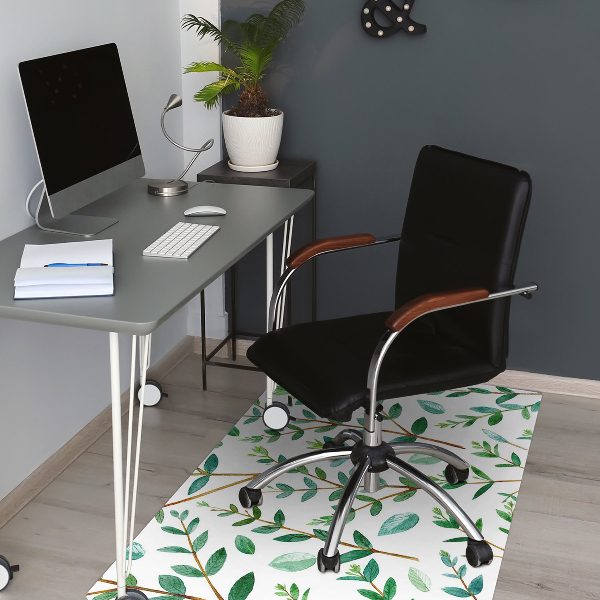 Alfombra silla ordenador Ramas verdes