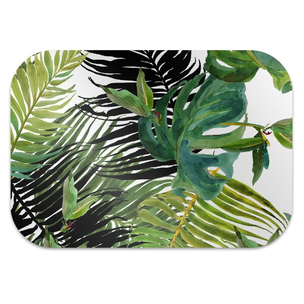 Alfombra para silla de escritorio Hojas tropicales