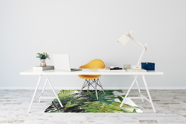 Alfombra para silla de escritorio Hojas tropicales
